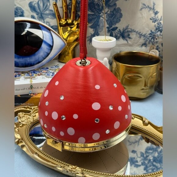 🆕 KATE SPADE NEW YORK 🧿 NWOT Red Blaze A Trail Mushroom Novelty Clutch Bag - Picture 3 of 16